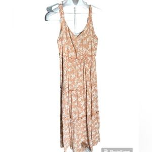 Hope Ave rustic orange floral tiered dress